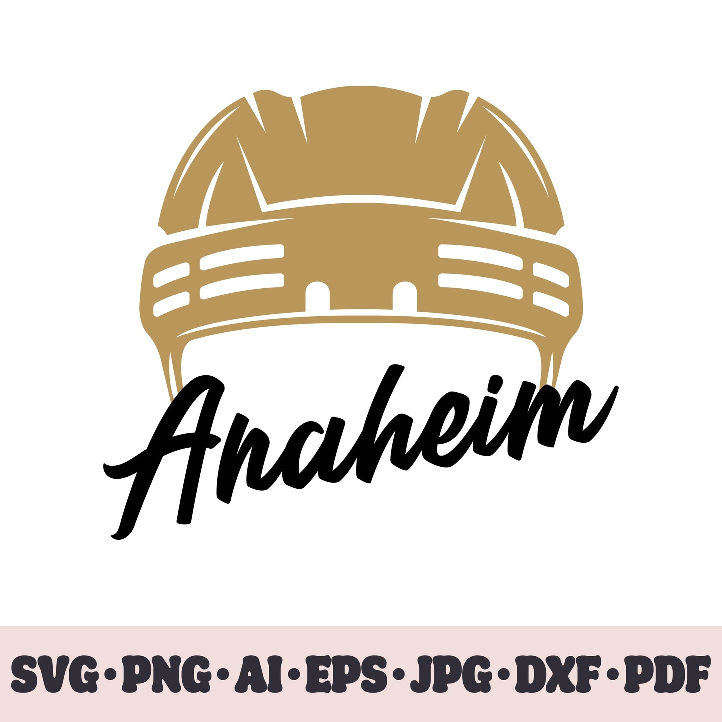 Anaheim Ducks hockey team SVG Cricut cut file. Hockey on ice PNG Clipart. Silhouette sublimation print. Sports fan image Ai, EPS, JPG, DXF, PDF.