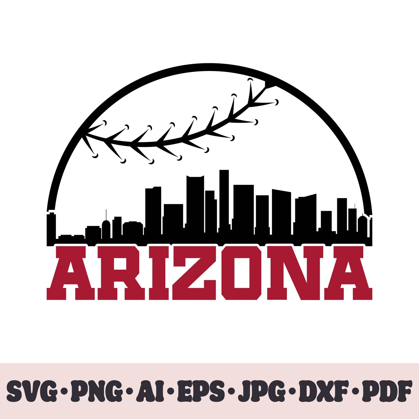 Arizona Diamondbacks baseball team SVG Cricut cut file. PNG Clipart. Silhouette sublimation print. Sports fan image Ai, EPS, JPG, DXF, PDF.