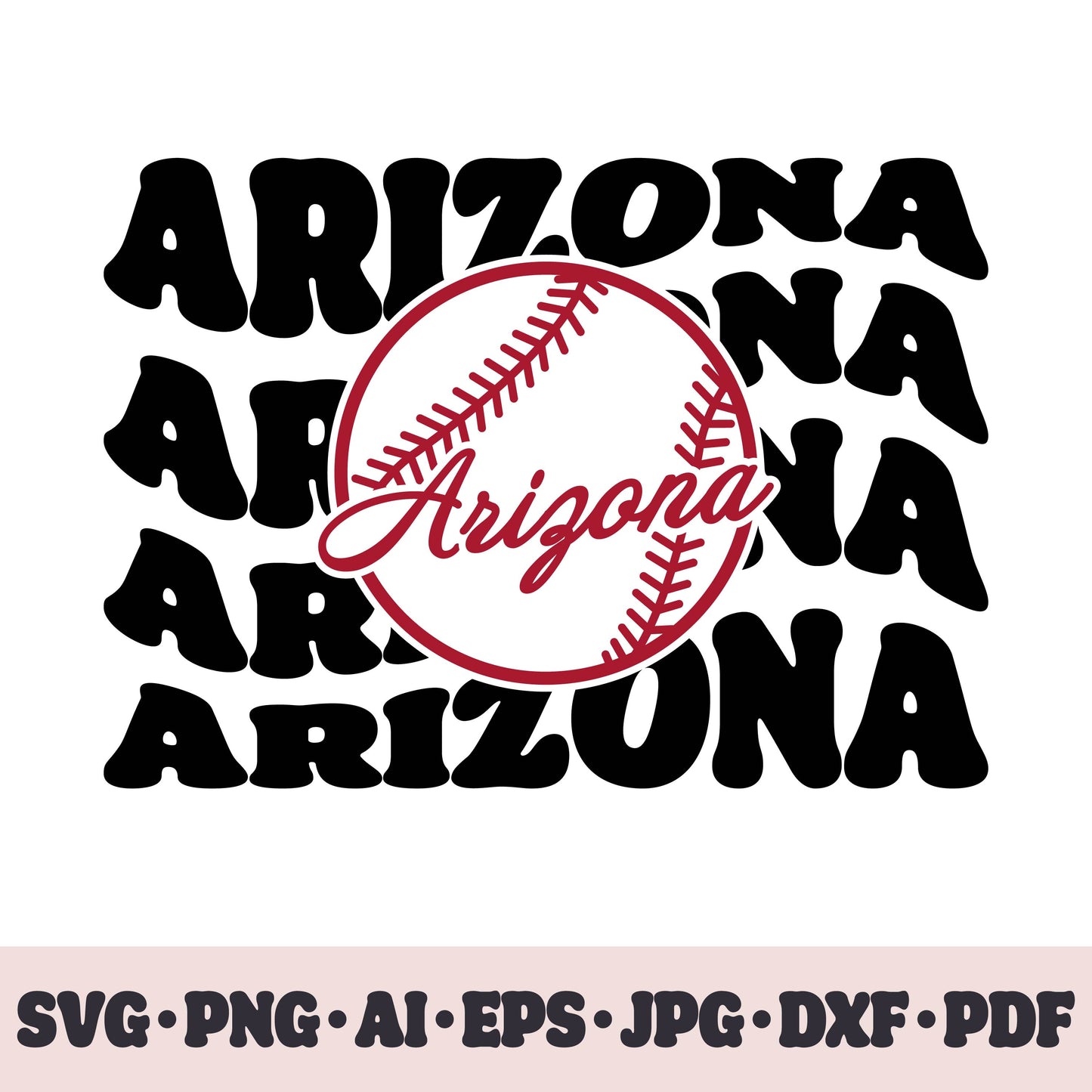 Arizona Diamondbacks baseball team SVG Cricut cut file. PNG Clipart. Silhouette sublimation print. Sports fan image Ai, EPS, JPG, DXF, PDF.