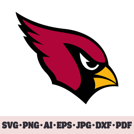 Arizona Cardinals football team SVG Cricut cut file. Rugby PNG Clipart. Silhouette sublimation print. Sports fan image Ai, EPS, JPG, DXF, PDF. Logotype.