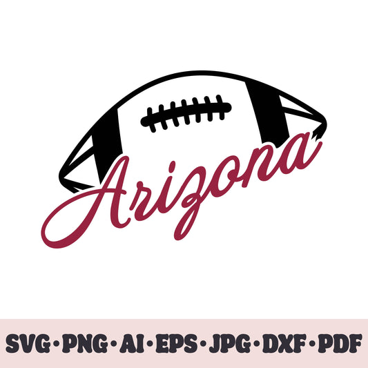 Arizona Cardinals football team SVG Cricut cut file. Rugby PNG Clipart. Silhouette sublimation print. Sports fan image Ai, EPS, JPG, DXF, PDF.