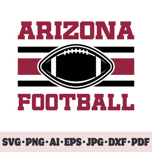 Arizona Cardinals football team SVG Cricut cut file. Rugby PNG Clipart. Silhouette sublimation print. Sports fan image Ai, EPS, JPG, DXF, PDF.