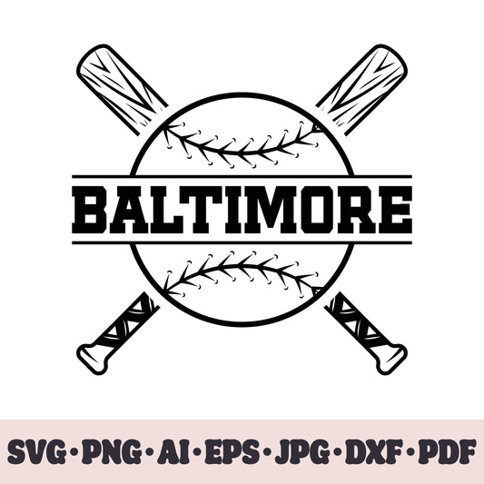 Baltimore Orioles baseball team SVG Cricut cut file. PNG Clipart. Silhouette sublimation print. Sports fan image Ai, EPS, JPG, DXF, PDF.