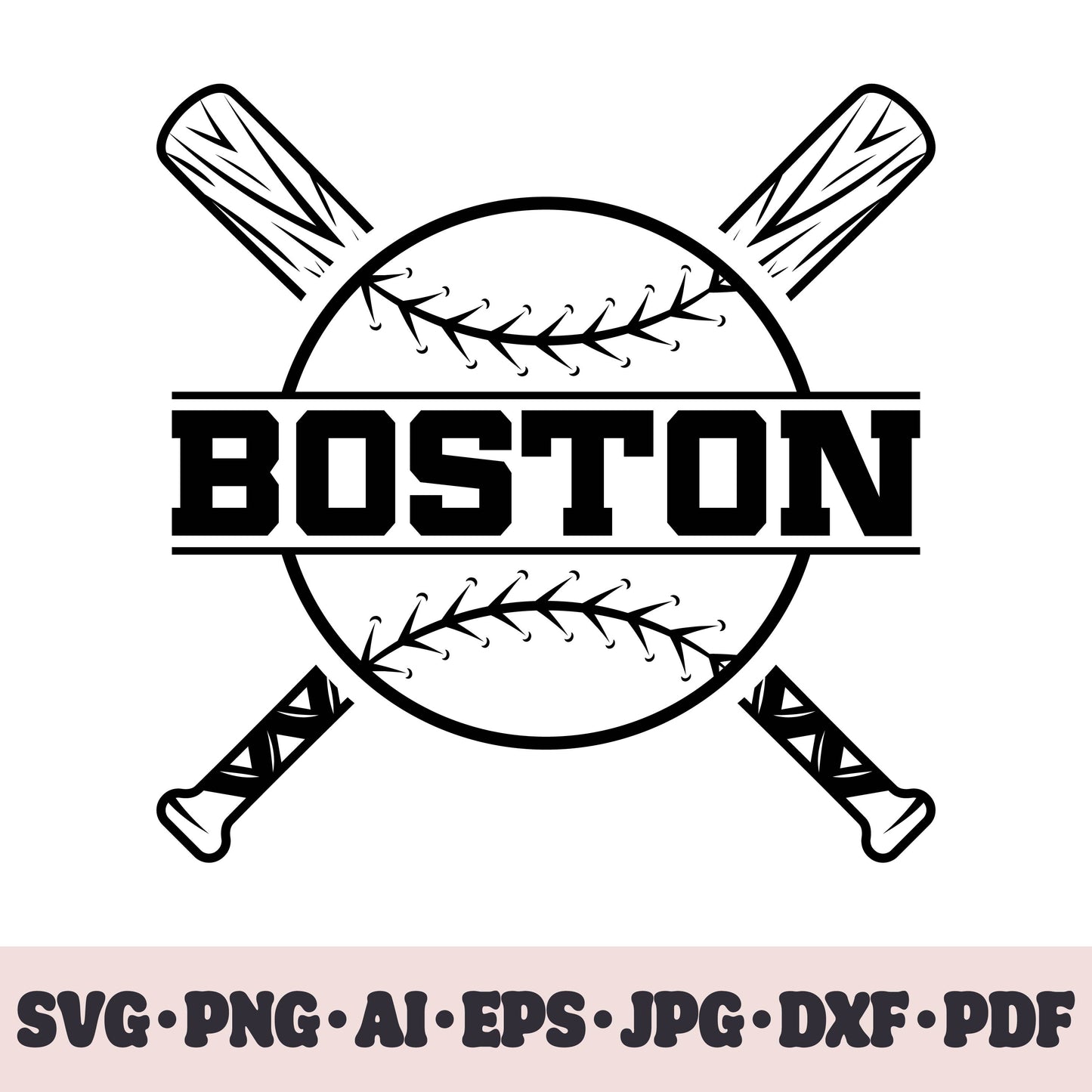 Boston Red Sox baseball team SVG Cricut cut file. PNG Clipart. Silhouette sublimation print. Sports fan image Ai, EPS, JPG, DXF, PDF.