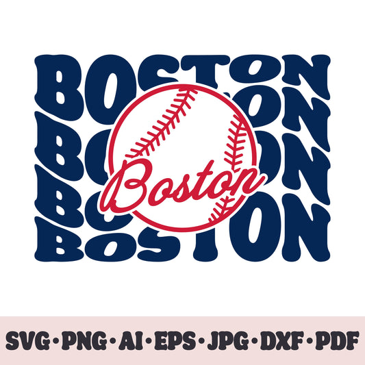 Boston Red Sox baseball team SVG Cricut cut file. PNG Clipart. Silhouette sublimation print. Sports fan image Ai, EPS, JPG, DXF, PDF.