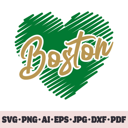 Boston Celtics basketball team SVG Cricut cut file. PNG Clipart. Silhouette sublimation print. Sports fan image Ai, EPS, JPG, DXF, PDF.