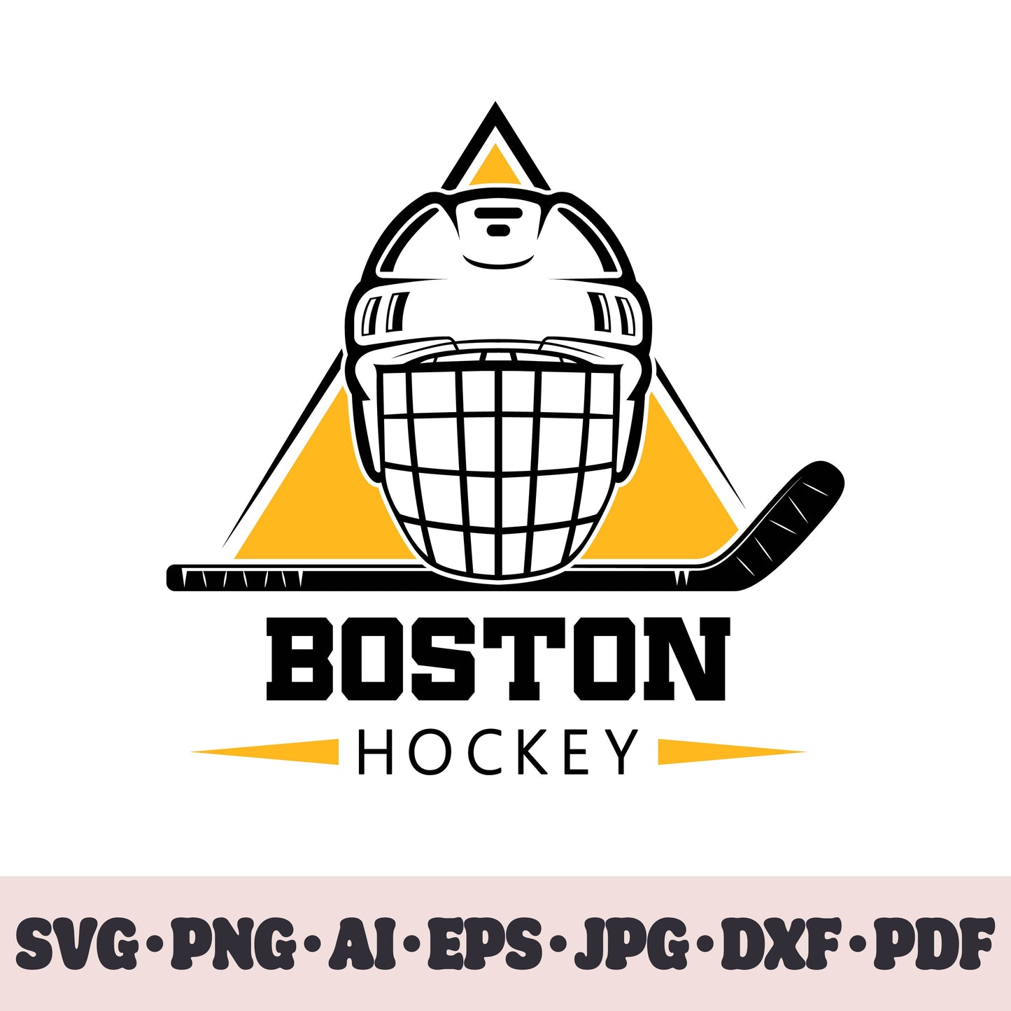 Boston Bruins hockey team SVG Cricut cut file. City PNG Clipart. Silhouette sublimation print. Sports fan image, DXF. Vinyl. Ai, Eps, Jpg.