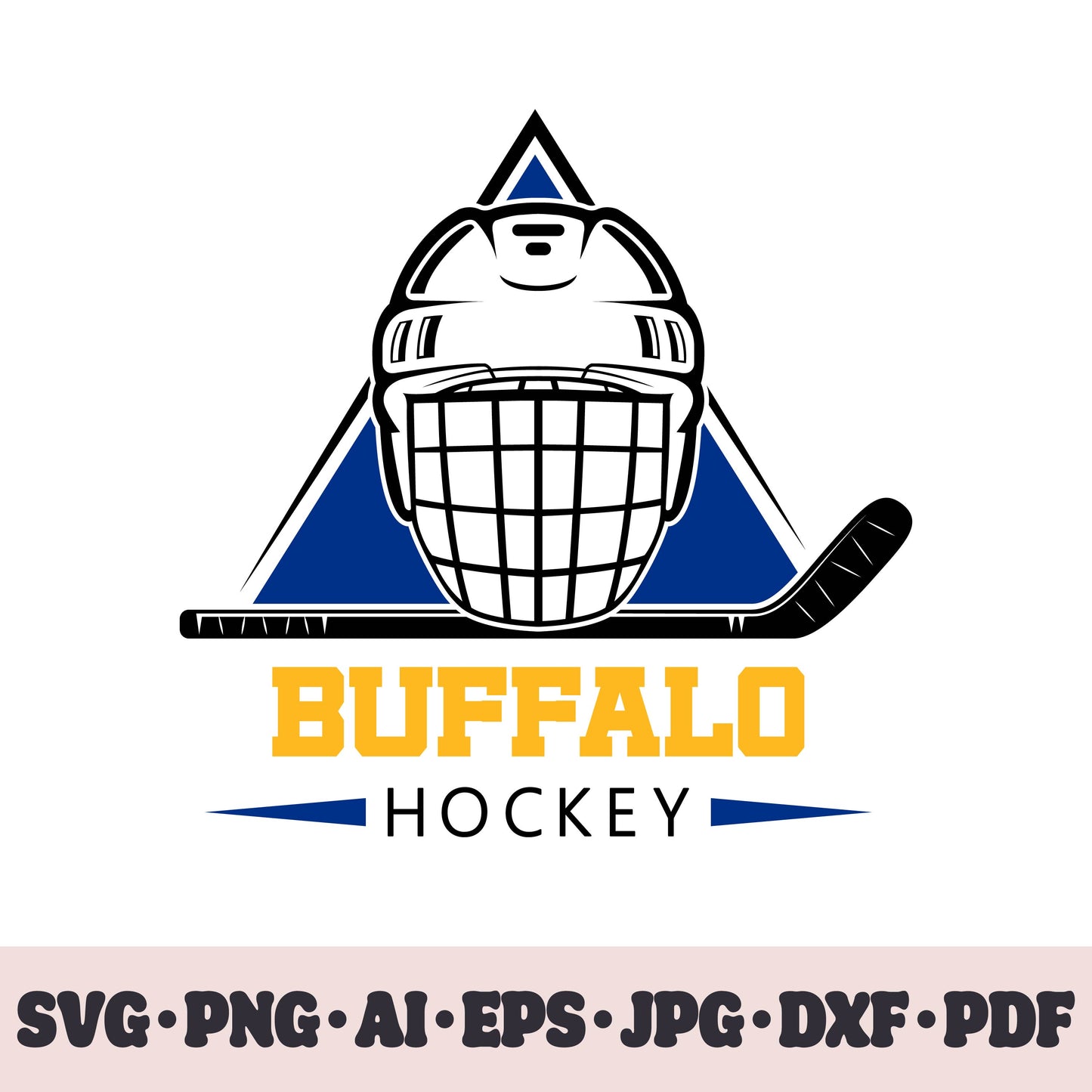 Buffalo Sabres hockey team SVG Cricut cut file. Hockey on ice PNG Clipart. Silhouette sublimation print. Sports fan image Ai, EPS, JPG, DXF, PDF.