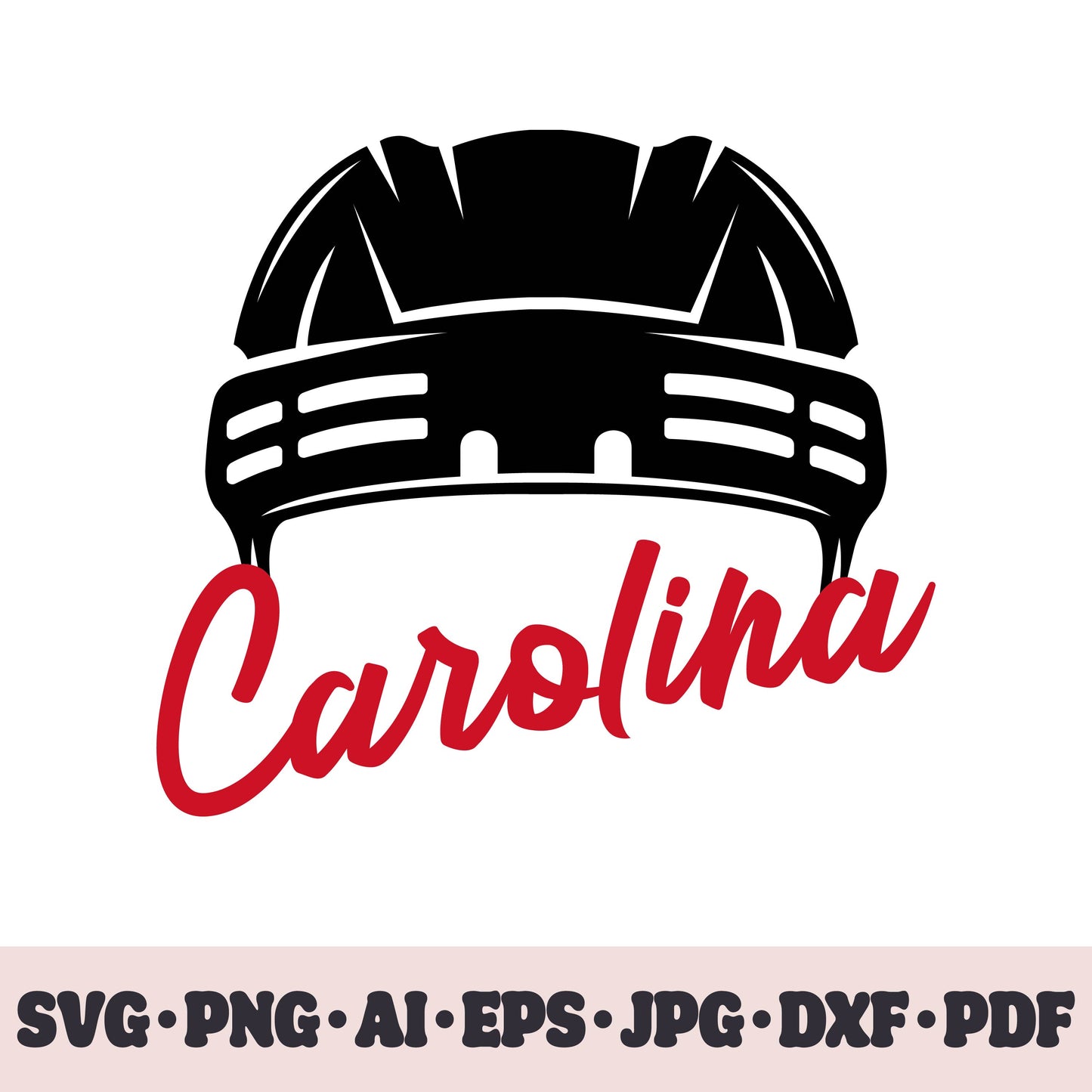 Carolina Hurricanes hockey team SVG Cricut cut file. Hockey on ice PNG Clipart. Silhouette sublimation print. Sports fan image Ai, EPS, JPG, DXF, PDF.