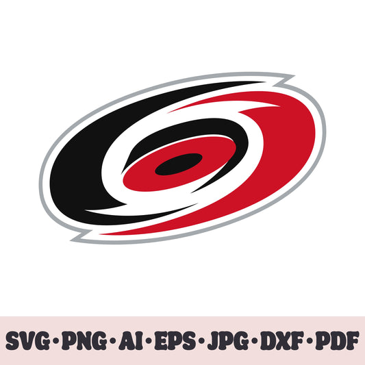 Carolina Hurricanes hockey team SVG Cricut cut file. Hockey on ice PNG Clipart. Silhouette sublimation print. Sports fan image Ai, EPS, JPG, DXF, PDF. Logotype.