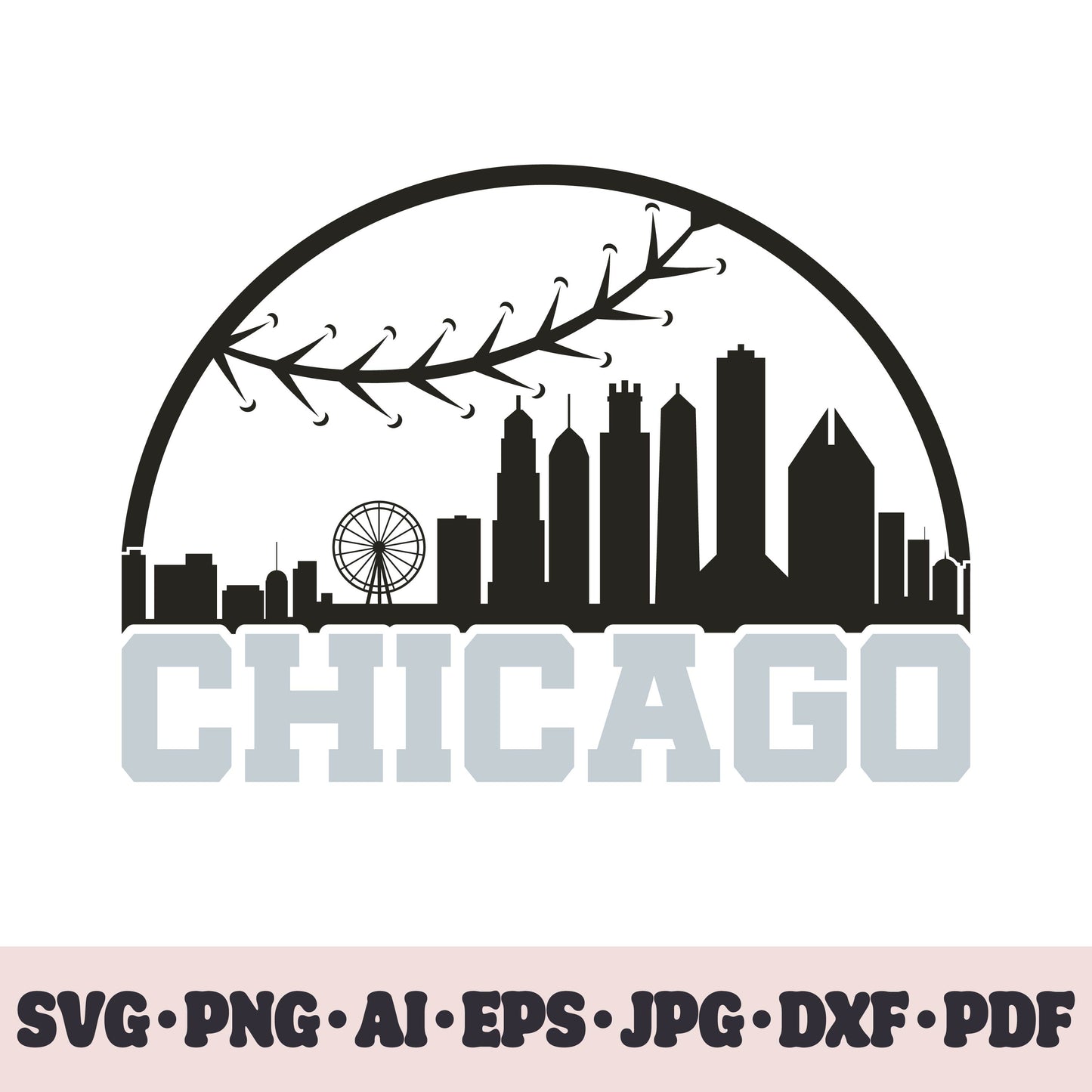 Chicago White Sox baseball team SVG Cricut cut file. PNG Clipart. Silhouette sublimation print. Sports fan image Ai, EPS, JPG, DXF, PDF.