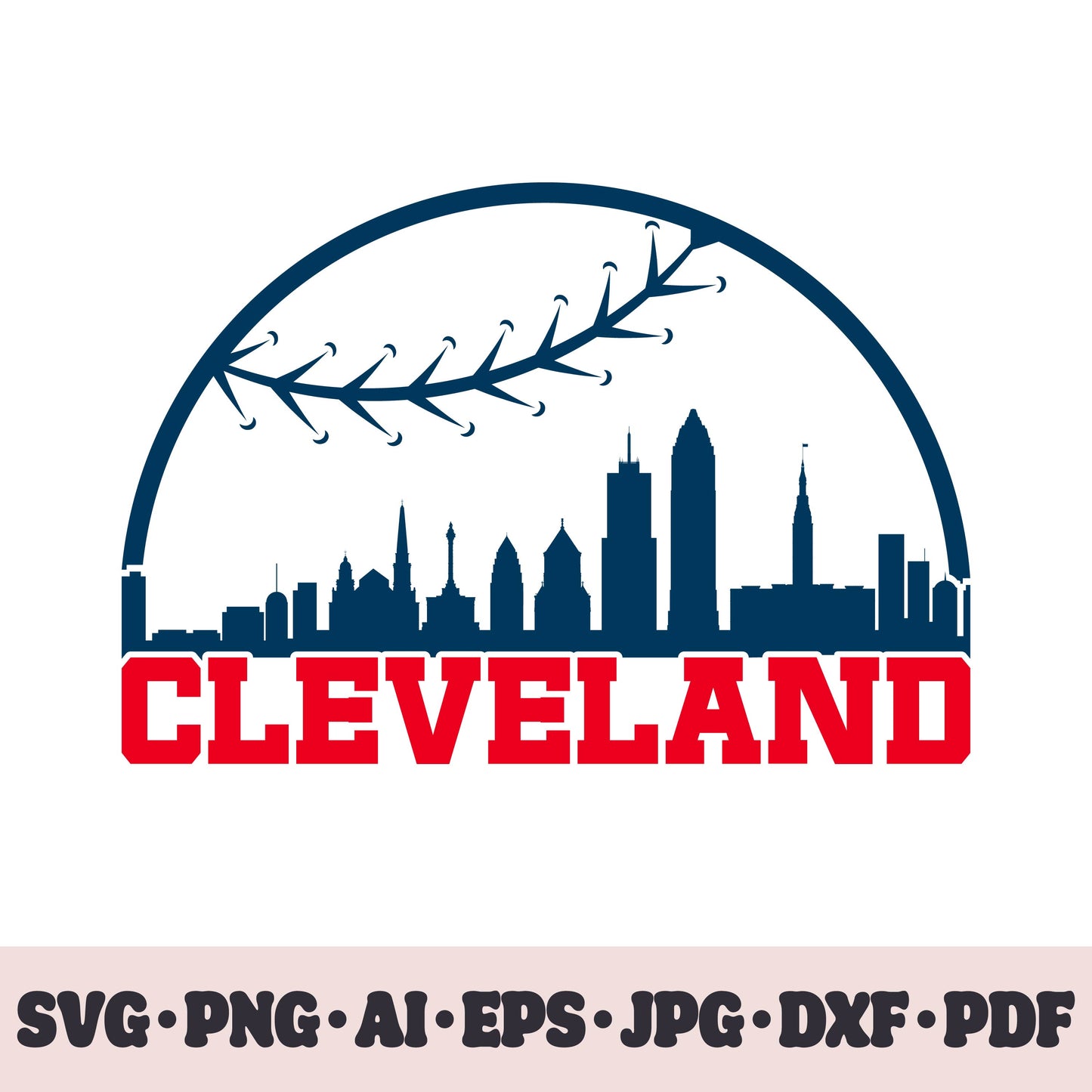 Cleveland Guardians baseball team SVG Cricut cut file. PNG Clipart. Silhouette sublimation print. Sports fan image Ai, EPS, JPG, DXF, PDF.