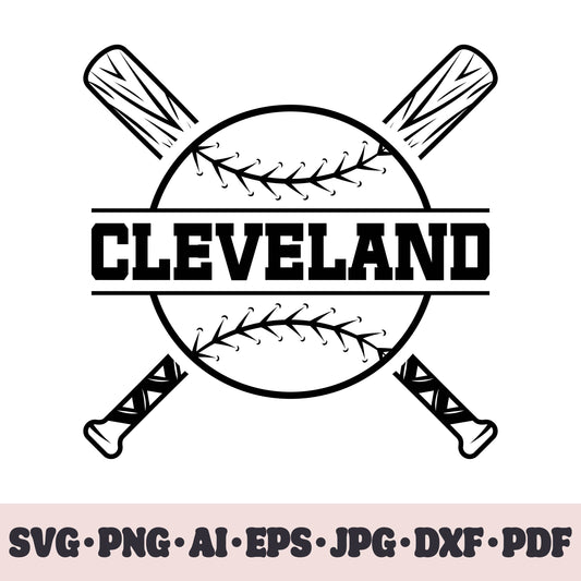 Cleveland Guardians baseball team SVG Cricut cut file. PNG Clipart. Silhouette sublimation print. Sports fan image Ai, EPS, JPG, DXF, PDF.