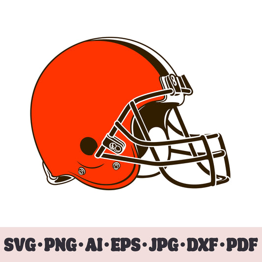 Cleveland Browns football team SVG Cricut cut file. Rugby PNG Clipart. Silhouette sublimation print. Sports fan image Ai, EPS, JPG, DXF, PDF. Logotype.