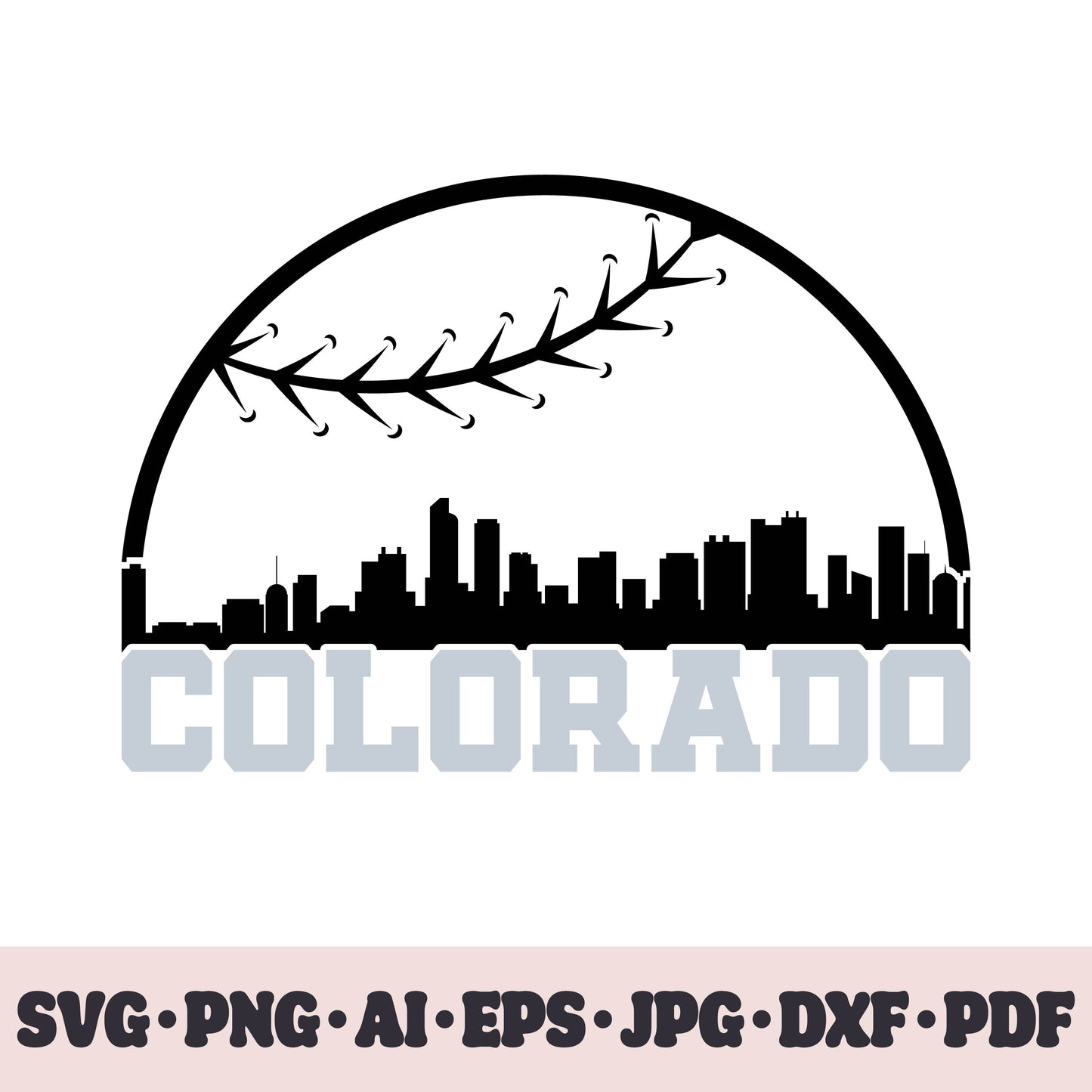 Colorado Rockies baseball team SVG Cricut cut file. PNG Clipart. Silhouette sublimation print. Sports fan image Ai, EPS, JPG, DXF, PDF.