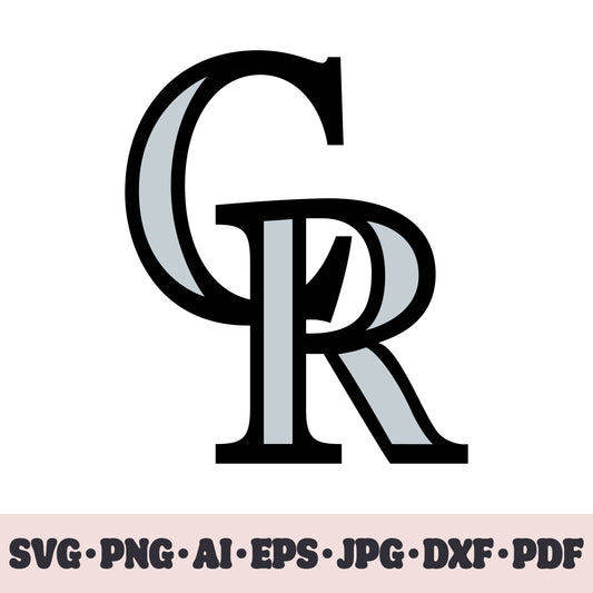 Colorado Rockies baseball team logo SVG Cricut cut file. PNG Clipart. Silhouette sublimation print. Sports fan image Ai, EPS, JPG, DXF, PDF. Logotype.