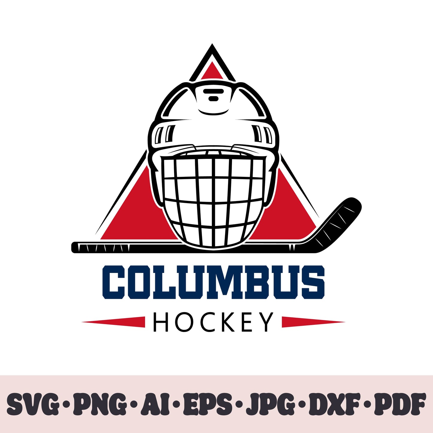 Columbus Blue Jackets hockey team SVG Cricut cut file. Hockey on ice PNG Clipart. Silhouette sublimation print. Sports fan image Ai, EPS, JPG, DXF, PDF.