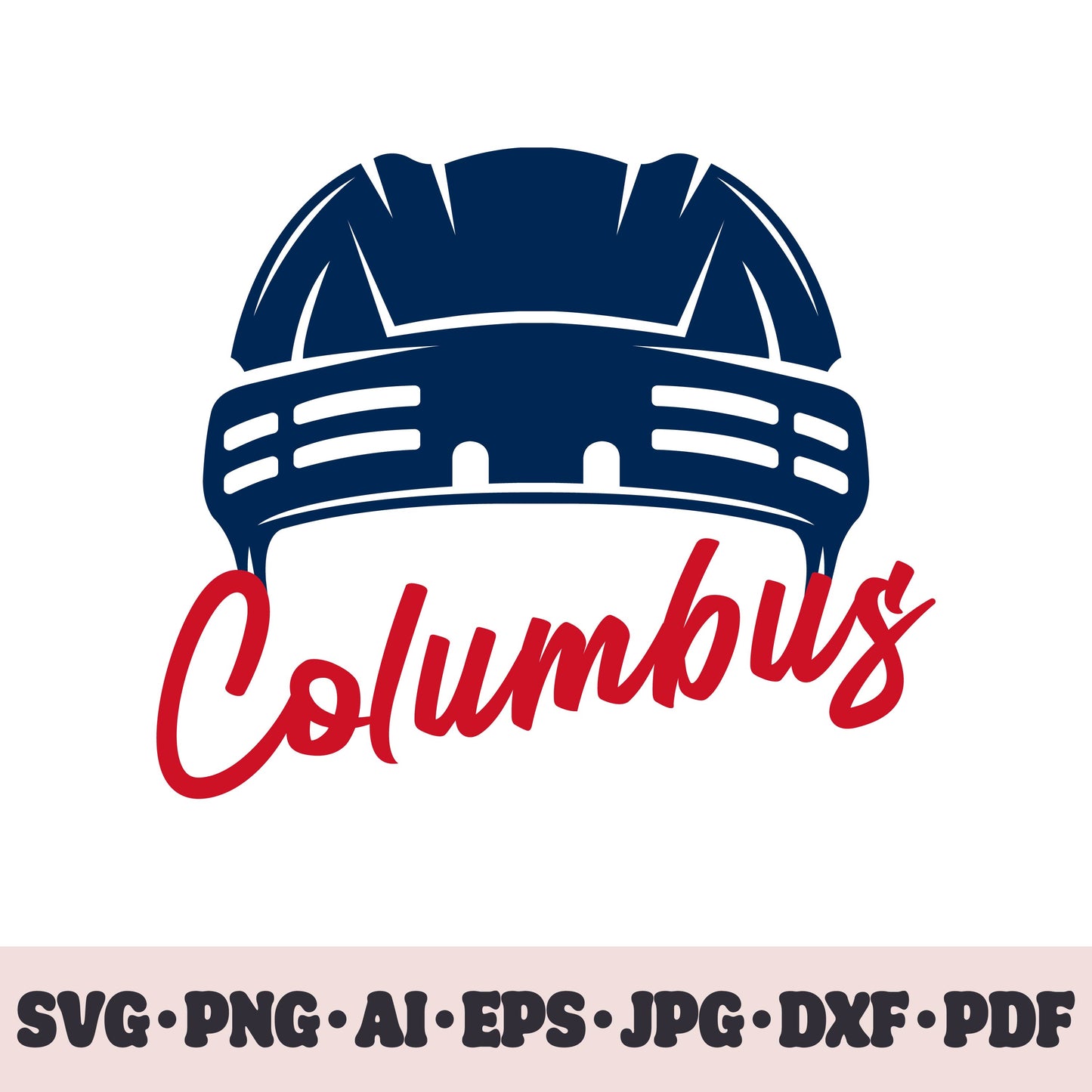 Columbus Blue Jackets hockey team SVG Cricut cut file. Hockey on ice PNG Clipart. Silhouette sublimation print. Sports fan image Ai, EPS, JPG, DXF, PDF.