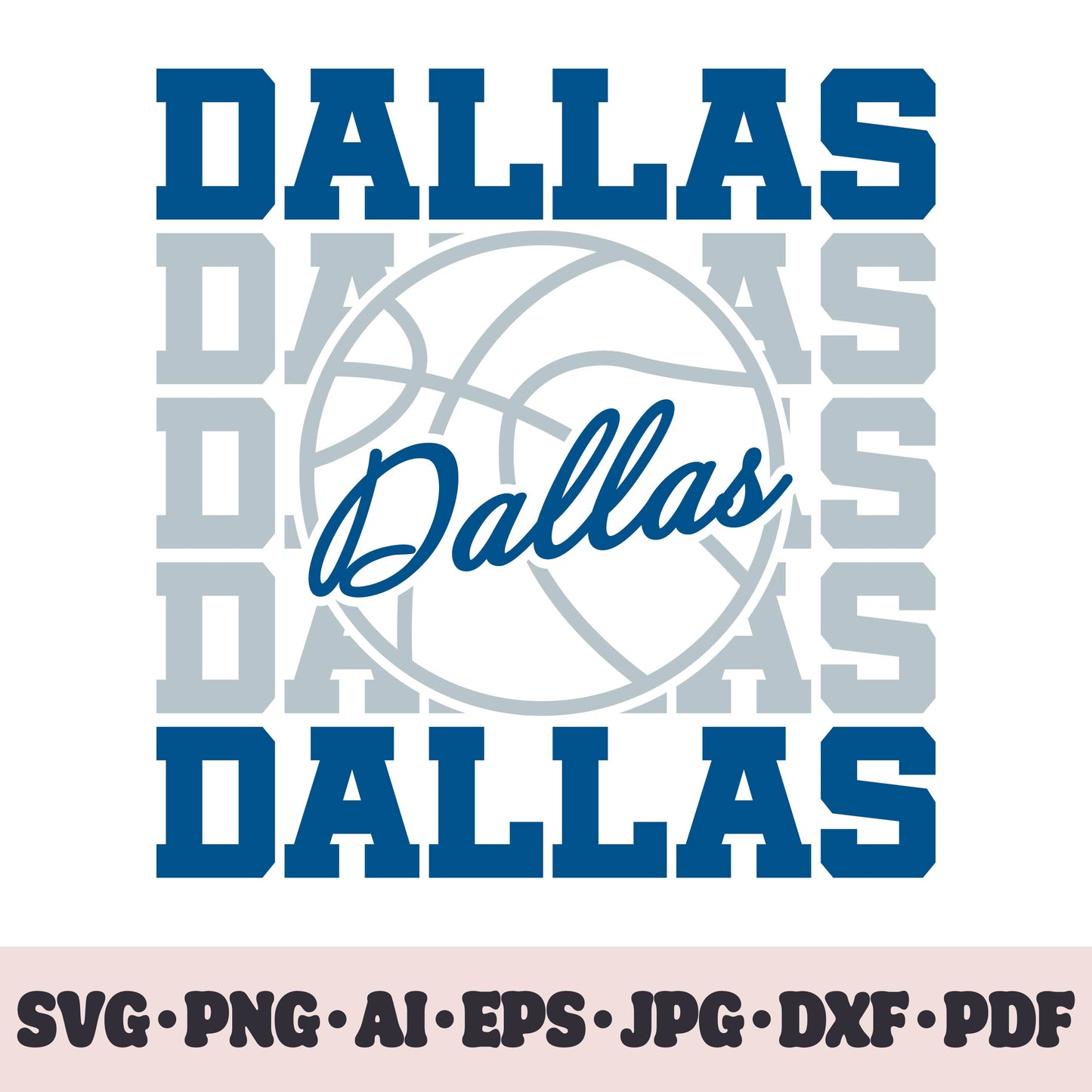 Dallas Mavericks basketball team SVG Cricut cut file. PNG Clipart. Silhouette sublimation print. Sports fan image Ai, EPS, JPG, DXF, PDF.