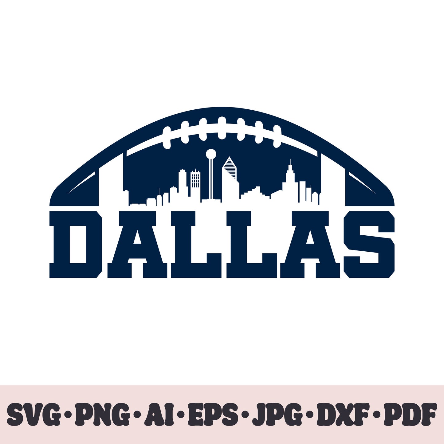 Dallas Cowboys football team SVG Cricut cut file. Rugby PNG Clipart. Silhouette sublimation print. Sports fan image Ai, EPS, JPG, DXF, PDF.