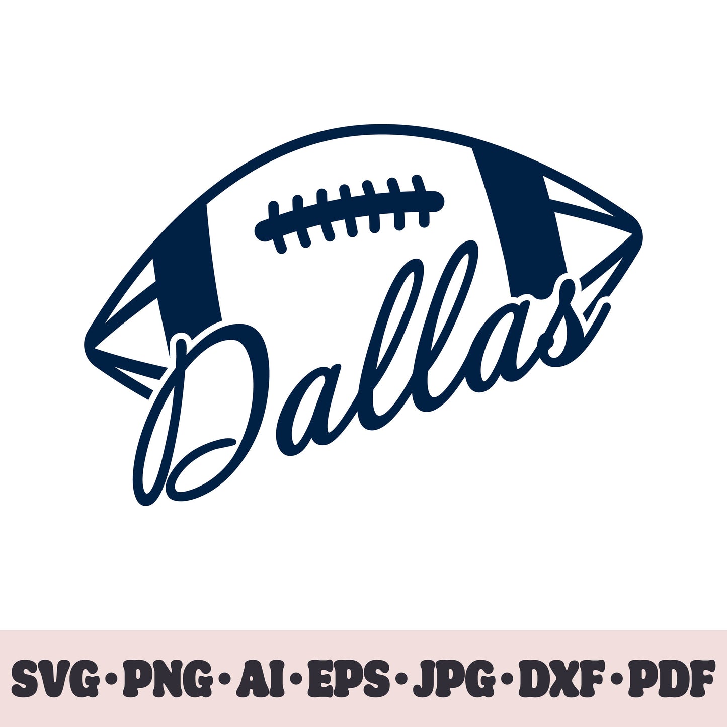 Dallas Cowboys football team SVG Cricut cut file. Rugby PNG Clipart. Silhouette sublimation print. Sports fan image Ai, EPS, JPG, DXF, PDF.