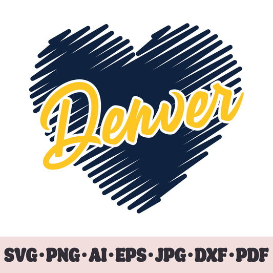 Denver Nuggets basketball team SVG Cricut cut file. PNG Clipart. Silhouette sublimation print. Sports fan image Ai, EPS, JPG, DXF, PDF.