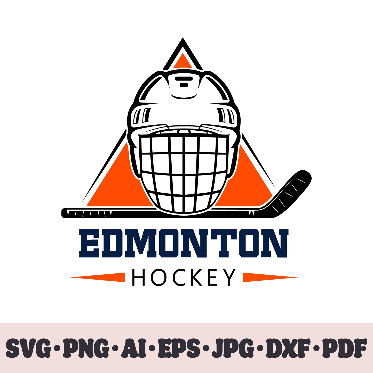 Edmonton Oilers hockey team SVG Cricut cut file. Hockey on ice PNG Clipart. Silhouette sublimation print. Sports fan image Ai, EPS, JPG, DXF, PDF.