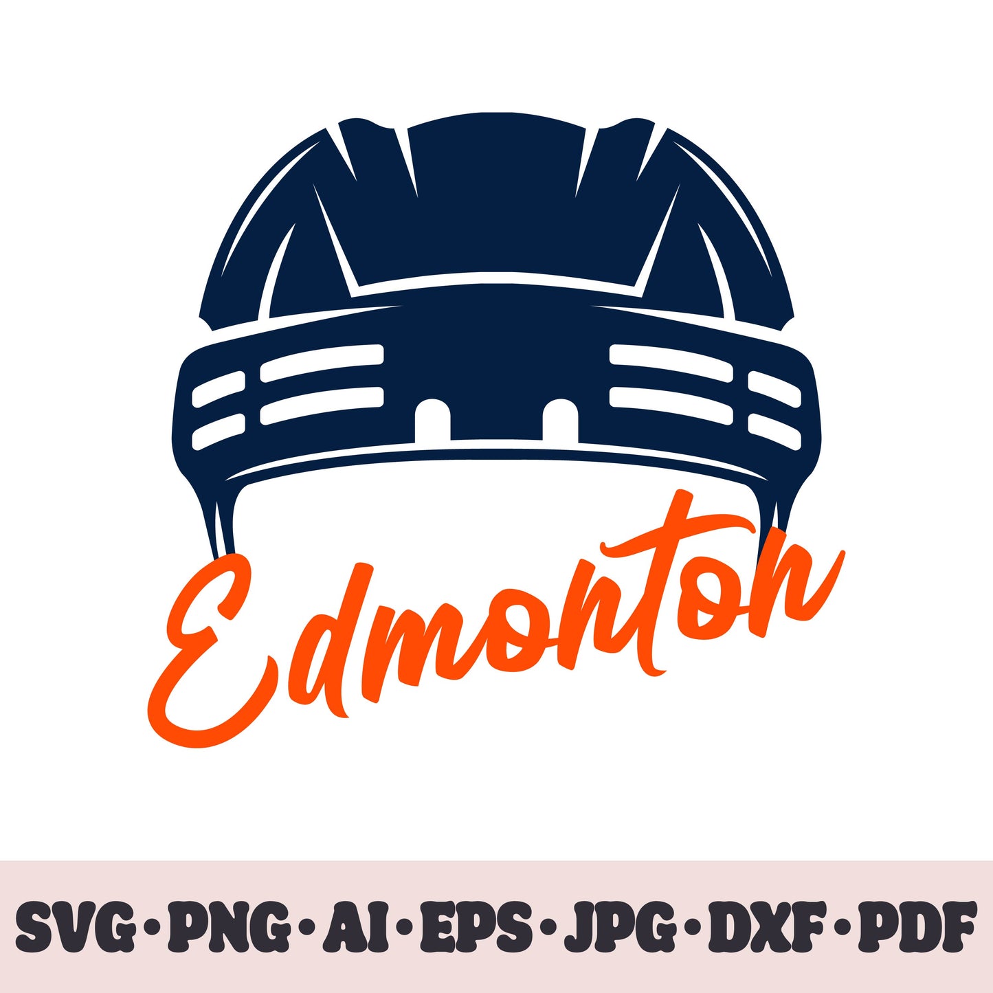 Edmonton Oilers hockey team SVG Cricut cut file. Hockey on ice PNG Clipart. Silhouette sublimation print. Sports fan image Ai, EPS, JPG, DXF, PDF.