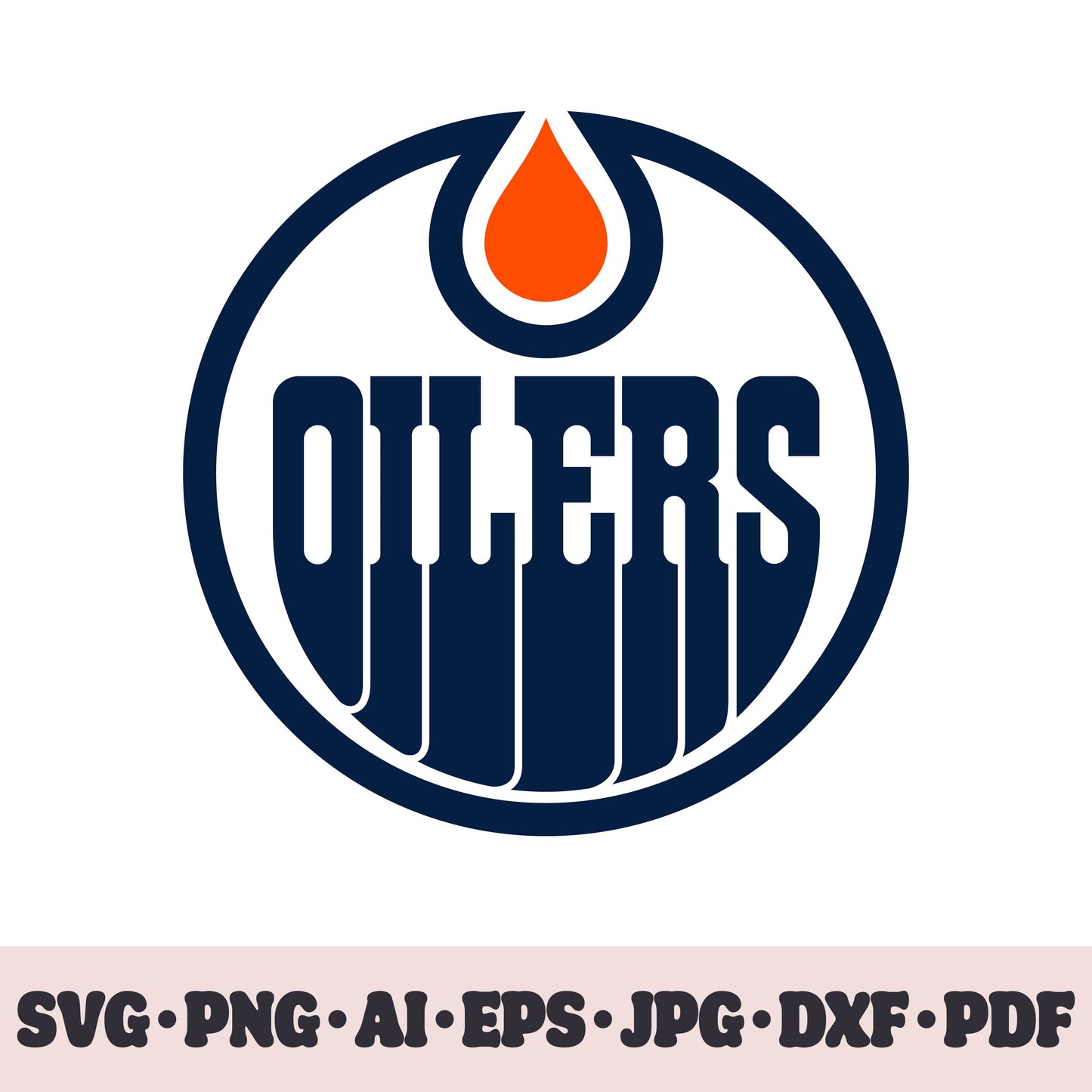 Edmonton Oilers hockey team SVG Cricut cut file. Hockey on ice PNG Clipart. Silhouette sublimation print. Sports fan image Ai, EPS, JPG, DXF, PDF. Logotype.