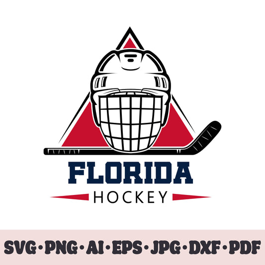 Florida Panthers hockey team SVG Cricut cut file. Hockey on ice PNG Clipart. Silhouette sublimation print. Sports fan image Ai, EPS, JPG, DXF, PDF.