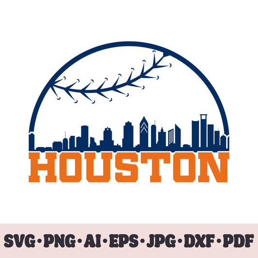 Houston Astros baseball team SVG Cricut cut file. PNG Clipart. Silhouette sublimation print. Sports fan image Ai, EPS, JPG, DXF, PDF.