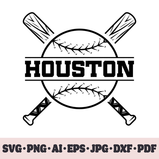 Houston Astros baseball team SVG Cricut cut file. PNG Clipart. Silhouette sublimation print. Sports fan image Ai, EPS, JPG, DXF, PDF.