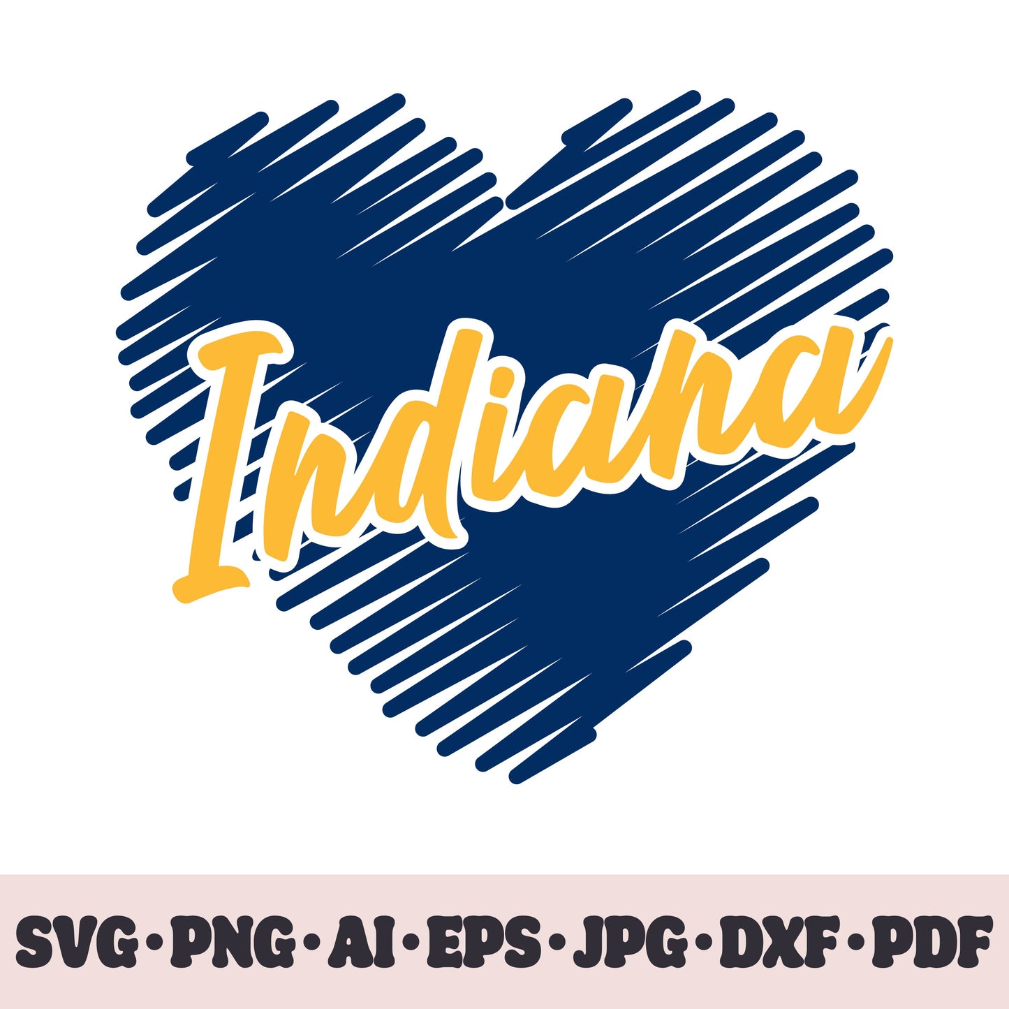 Indiana Pacers basketball team SVG Cricut cut file. PNG Clipart. Silhouette sublimation print. Sports fan image Ai, EPS, JPG, DXF, PDF.