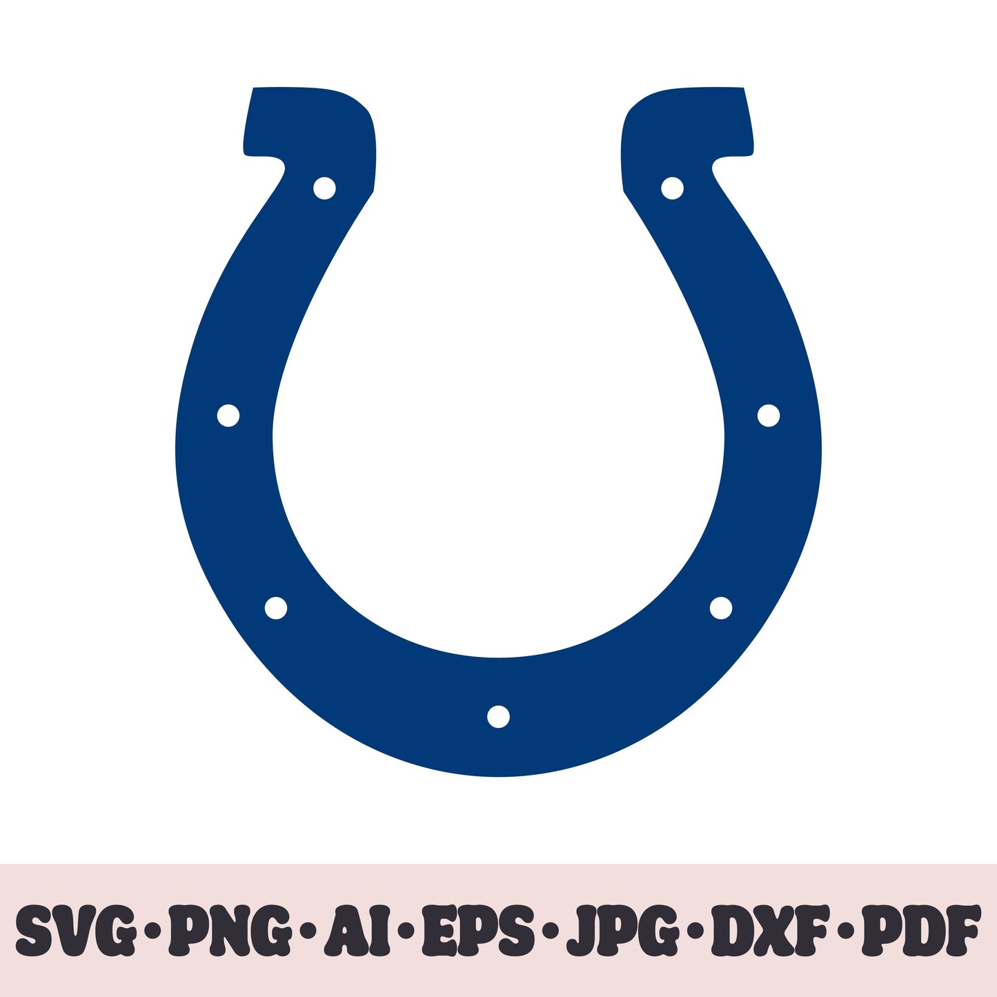 Indianapolis Colts football team SVG Cricut cut file. Rugby PNG Clipart. Silhouette sublimation print. Sports fan image Ai, EPS, JPG, DXF, PDF. Logotype.