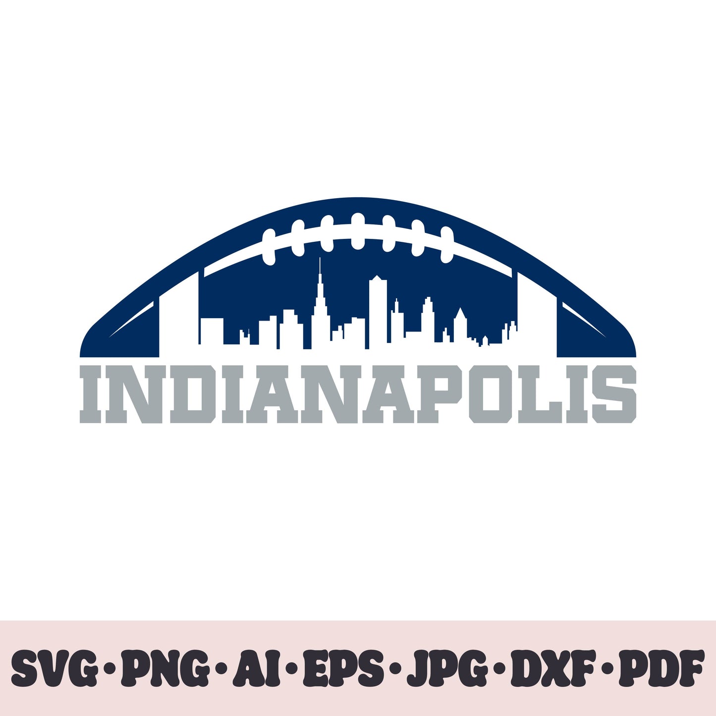 Indianapolis Colts football team SVG Cricut cut file. Rugby PNG Clipart. Silhouette sublimation print. Sports fan image Ai, EPS, JPG, DXF, PDF.