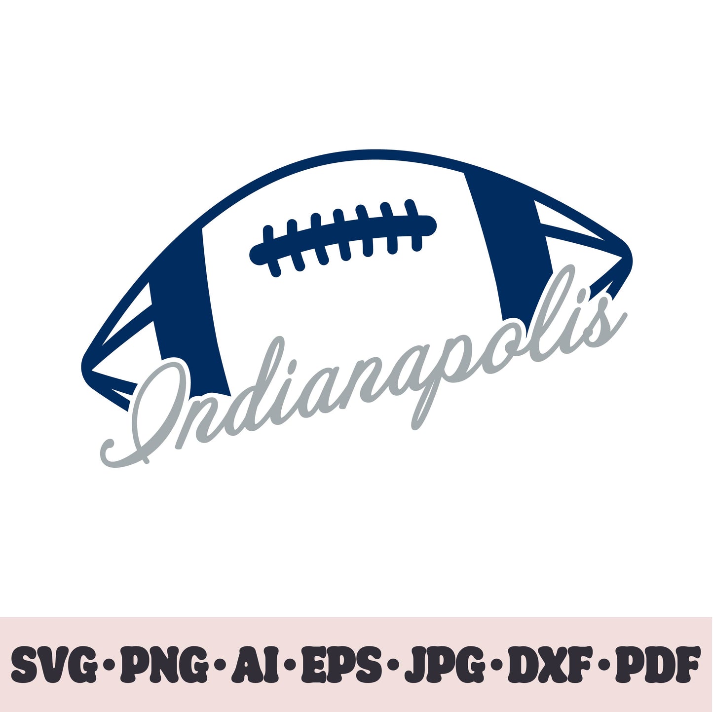 Indianapolis Colts football team SVG Cricut cut file. Rugby PNG Clipart. Silhouette sublimation print. Sports fan image Ai, EPS, JPG, DXF, PDF.