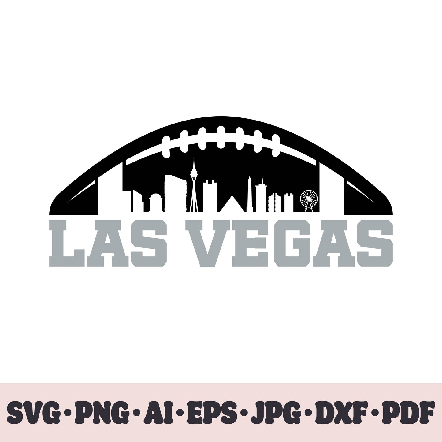 Las Vegas Raiders football team SVG Cricut cut file. Rugby PNG Clipart. Silhouette sublimation print. Sports fan image Ai, EPS, JPG, DXF, PDF.