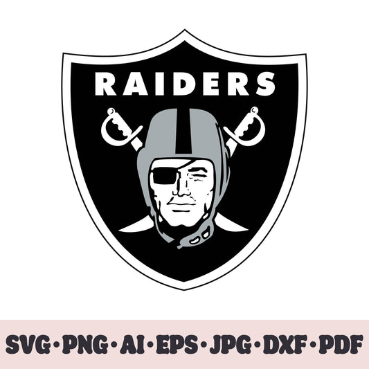 Las Vegas Raiders football team SVG Cricut cut file. Rugby PNG Clipart. Silhouette sublimation print. Sports fan image Ai, EPS, JPG, DXF, PDF. Logotype.