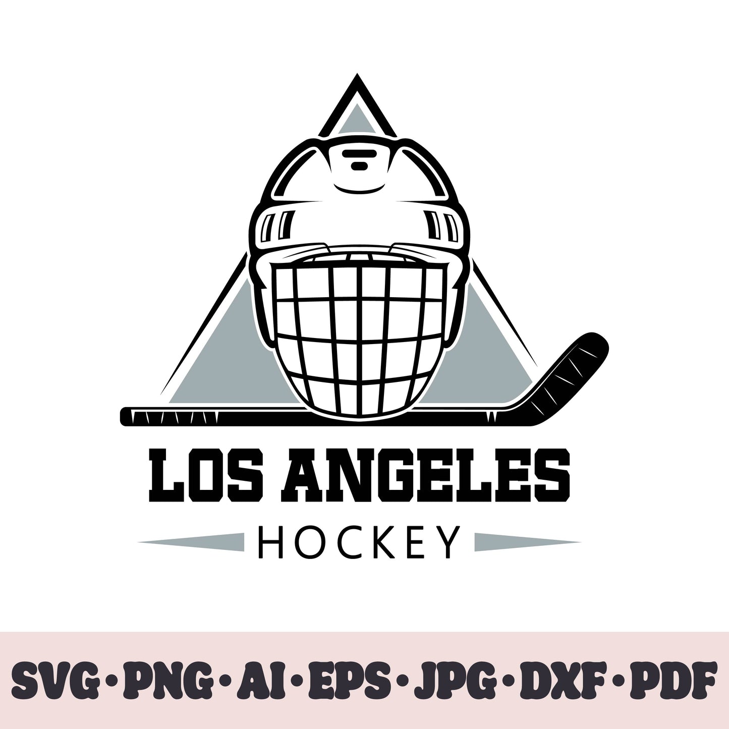 Los Angeles Kings hockey team SVG Cricut cut file. Hockey on ice PNG Clipart. Silhouette sublimation print. Sports fan image Ai, EPS, JPG, DXF, PDF.