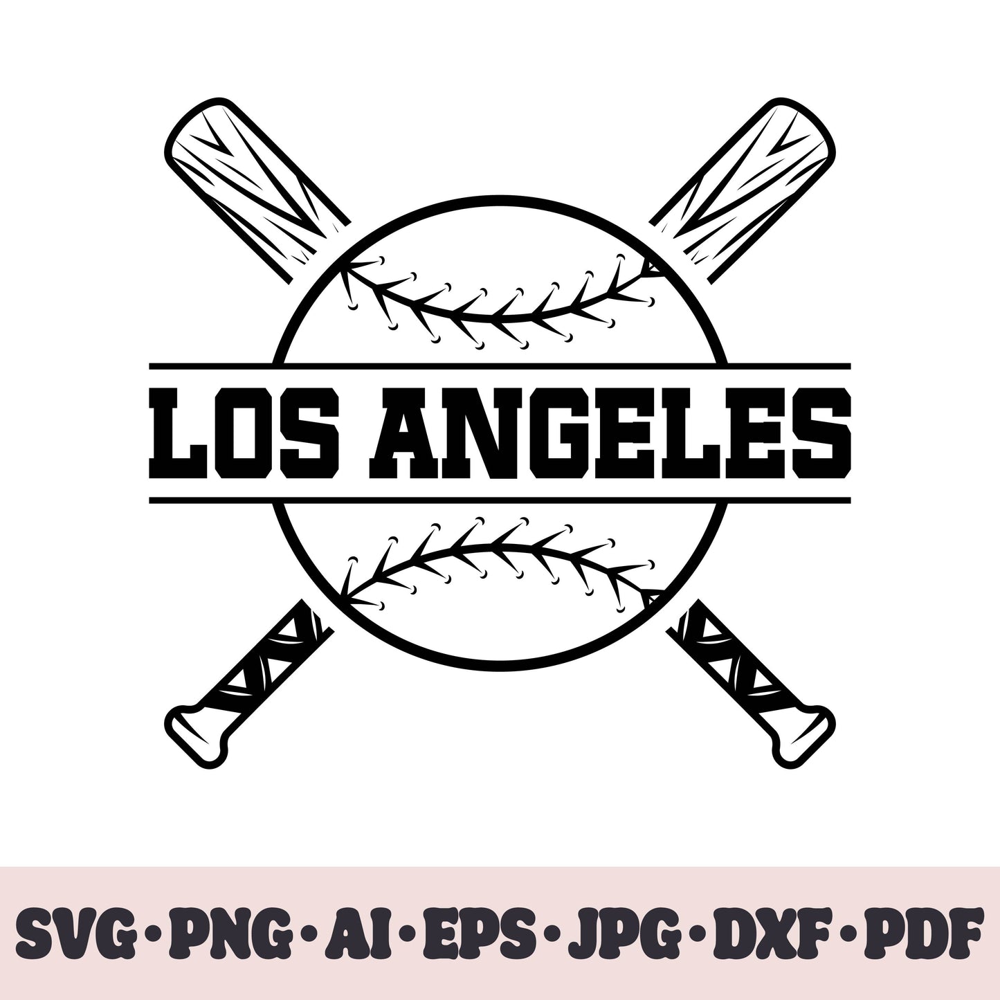 Los Angeles Dodgers baseball team SVG Cricut cut file. PNG Clipart. Silhouette sublimation print. Sports fan image Ai, EPS, JPG, DXF, PDF.