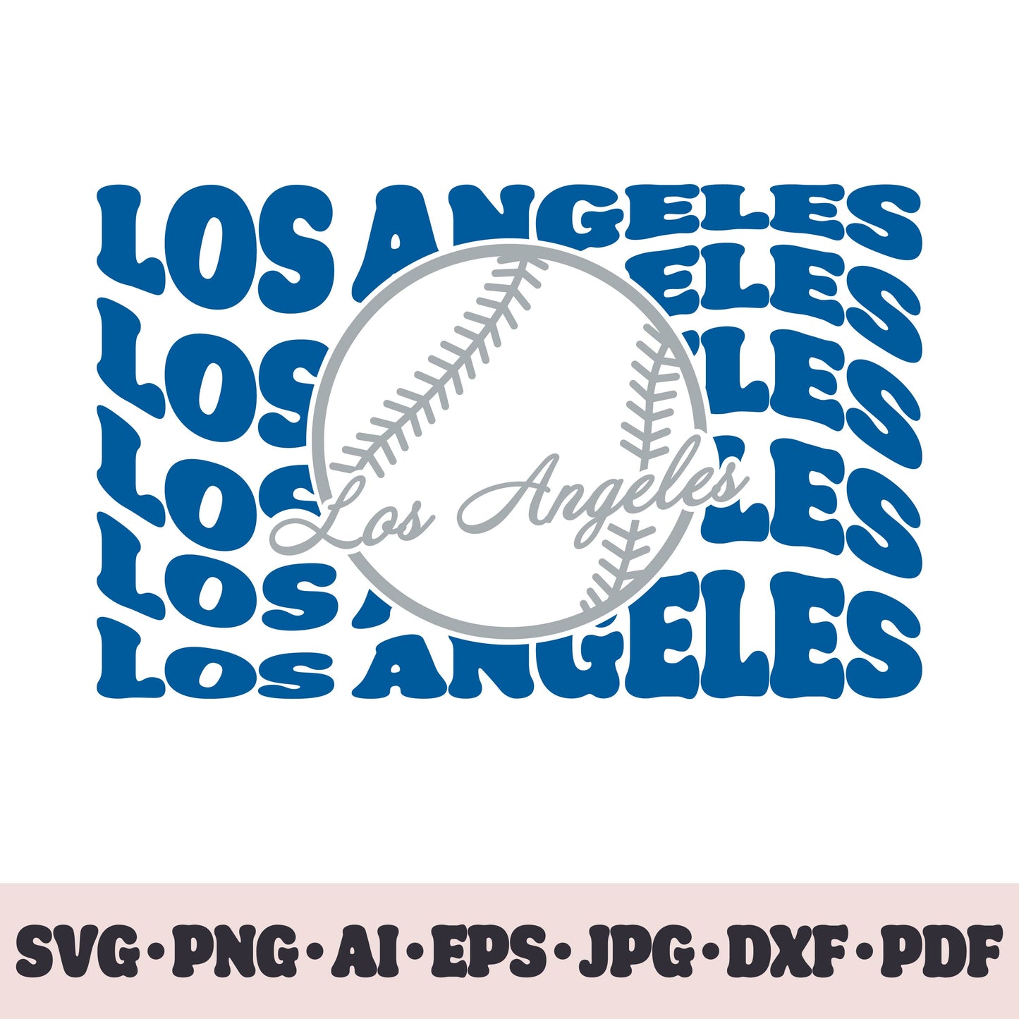 Los Angeles Dodgers baseball team SVG Cricut cut file. PNG Clipart. Silhouette sublimation print. Sports fan image Ai, EPS, JPG, DXF, PDF.