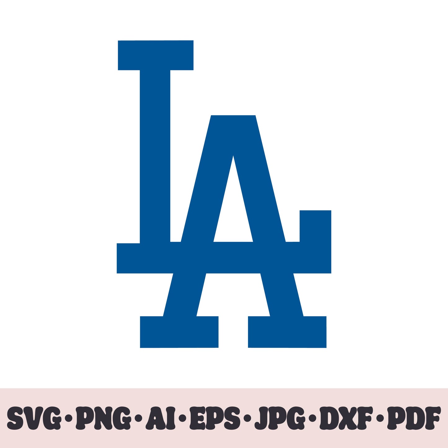 Los Angeles Dodgers baseball team logo SVG Cricut cut file. PNG Clipart. Silhouette sublimation print. Sports fan image Ai, EPS, JPG, DXF, PDF. Logotype.