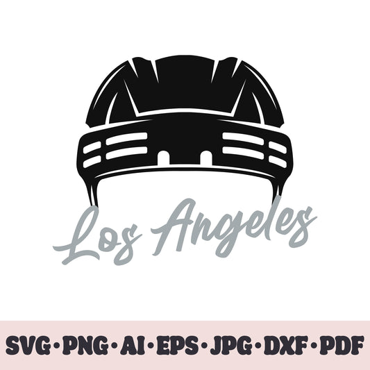 Los Angeles Kings hockey team SVG Cricut cut file. Hockey on ice PNG Clipart. Silhouette sublimation print. Sports fan image Ai, EPS, JPG, DXF, PDF.