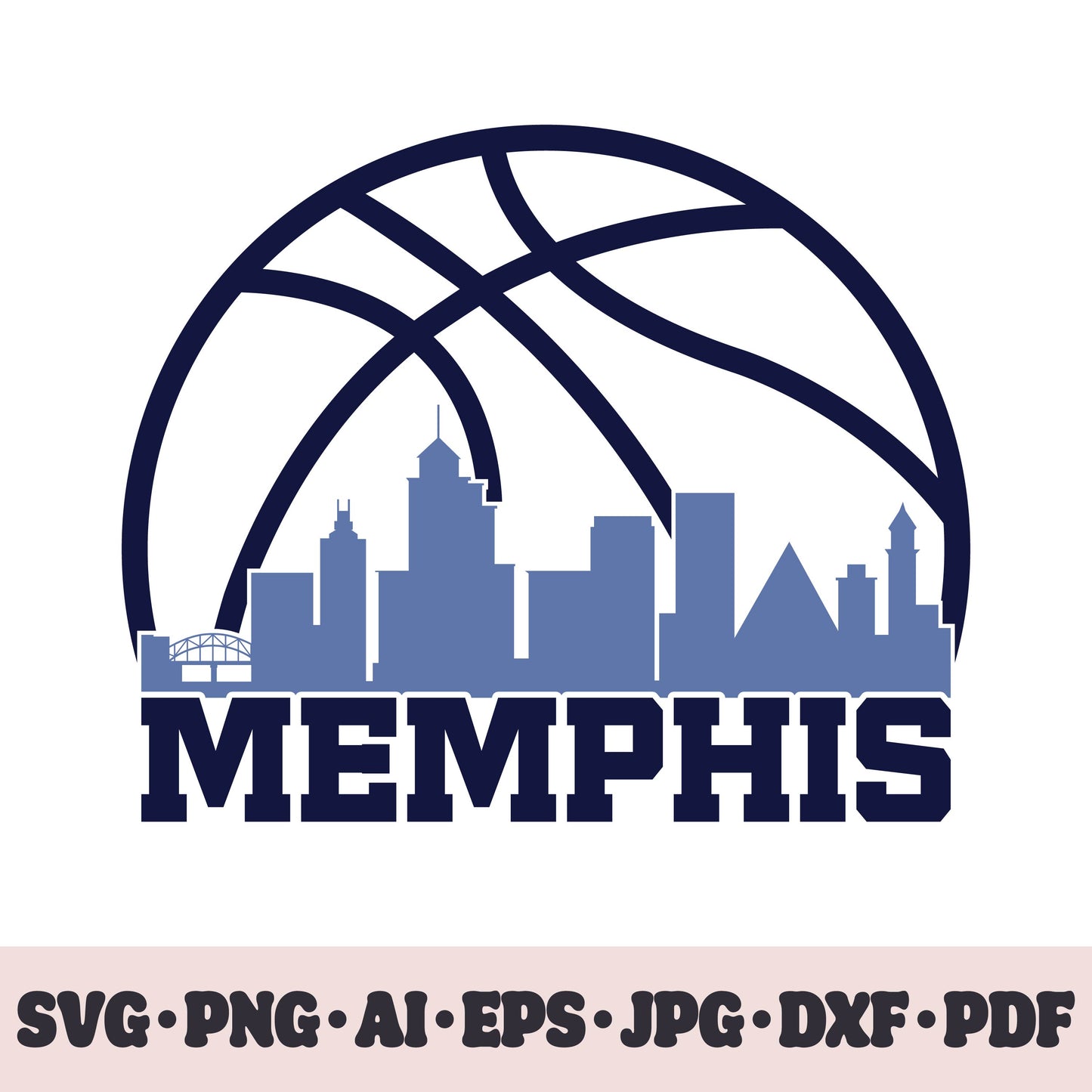 Memphis Grizzlies basketball team SVG Cricut cut file. PNG Clipart. Silhouette sublimation print. Sports fan image Ai, EPS, JPG, DXF, PDF.