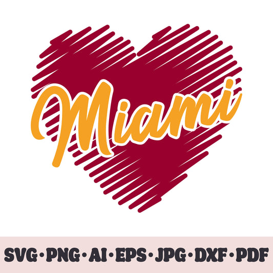 Miami Heat basketball team SVG Cricut cut file. PNG Clipart. Silhouette sublimation print. Sports fan image Ai, EPS, JPG, DXF, PDF.