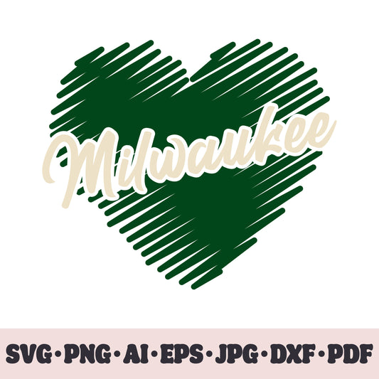 Milwaukee Bucks basketball team SVG Cricut cut file. PNG Clipart. Silhouette sublimation print. Sports fan image Ai, EPS, JPG, DXF, PDF.