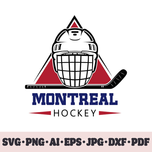 Montreal Canadiens hockey team SVG Cricut cut file. Hockey on ice PNG Clipart. Silhouette sublimation print. Sports fan image Ai, EPS, JPG, DXF, PDF.