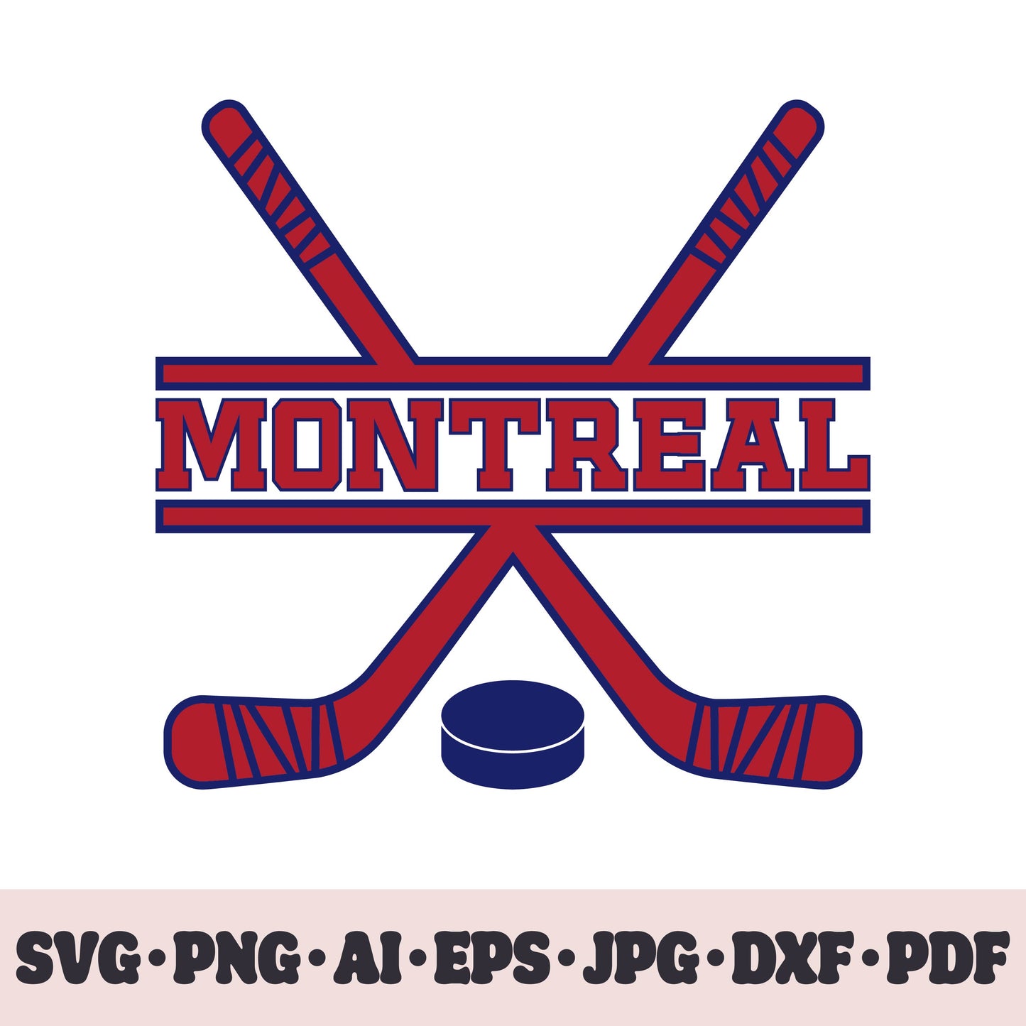 Montreal Canadiens hockey team SVG Cricut cut file. Hockey on ice PNG Clipart. Silhouette sublimation print. Sports fan image Ai, EPS, JPG, DXF, PDF.