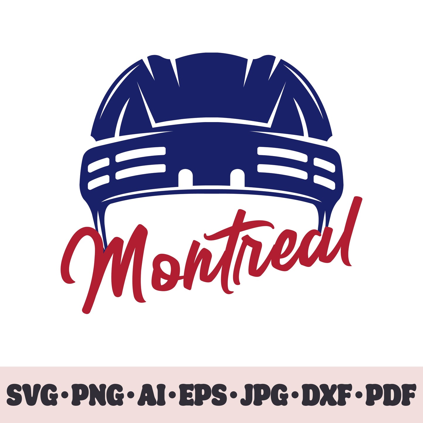 Montreal Canadiens hockey team SVG Cricut cut file. Hockey on ice PNG Clipart. Silhouette sublimation print. Sports fan image Ai, EPS, JPG, DXF, PDF.