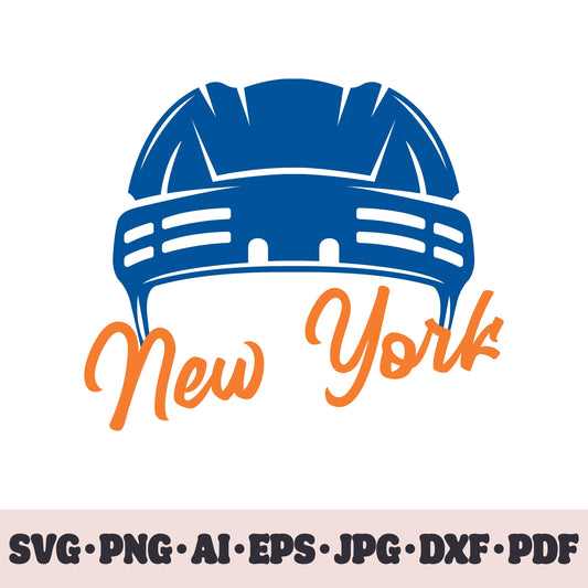 New York Islanders hockey team SVG Cricut cut file. Hockey on ice PNG Clipart. Silhouette sublimation print. Sports fan image Ai, EPS, JPG, DXF, PDF.